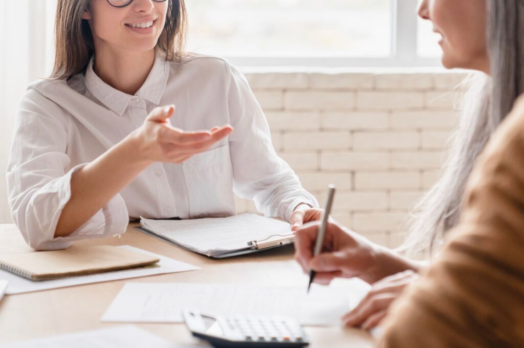 colloquio di selezione con una professionista